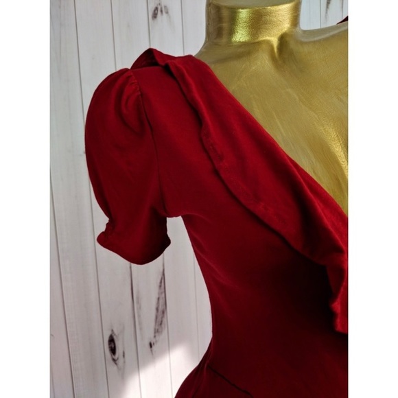 Evening Collection Red Dress SZ M - Picture 9 of 13